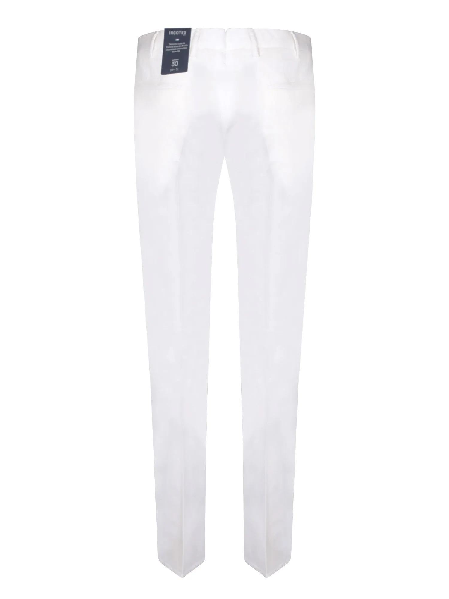 Slim Fit White Trousers