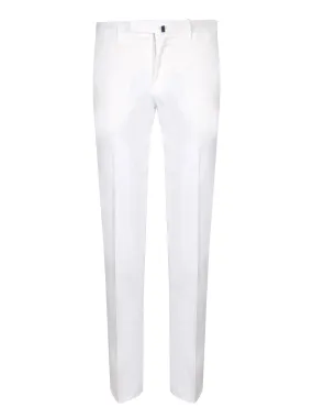 Slim Fit White Trousers