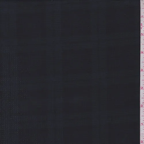 Stormy Blue/Black Plaid Ripstop Shirting Fabric