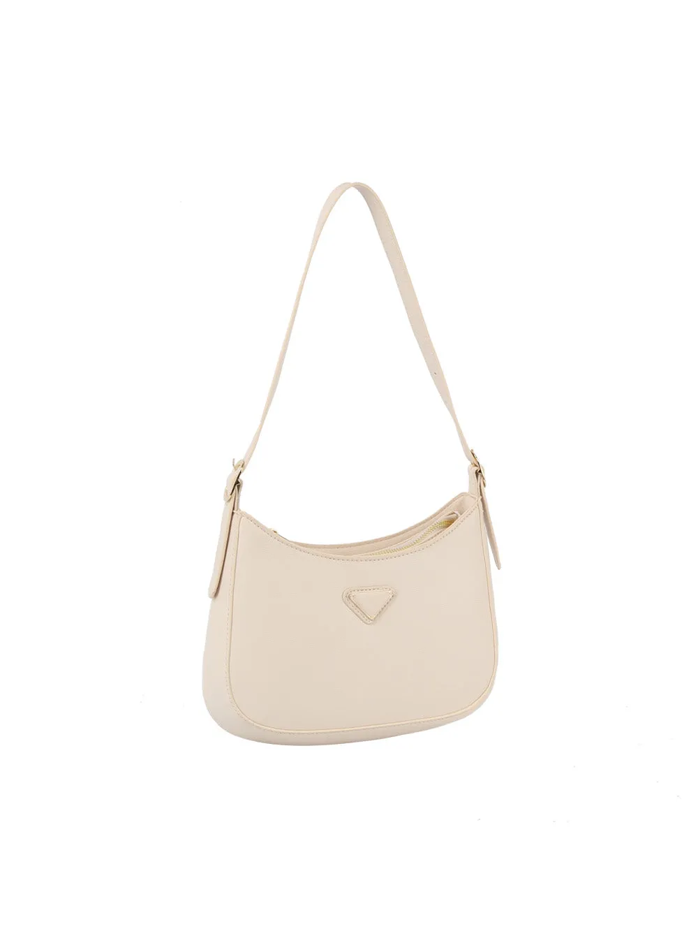 Structured half moon shoulder bag