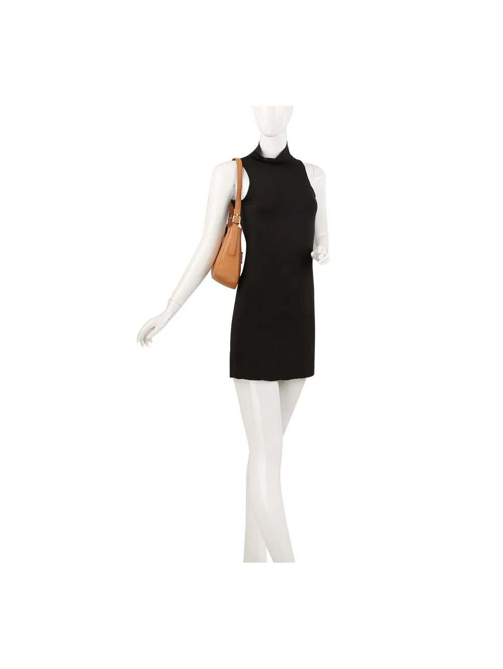 Structured half moon shoulder bag
