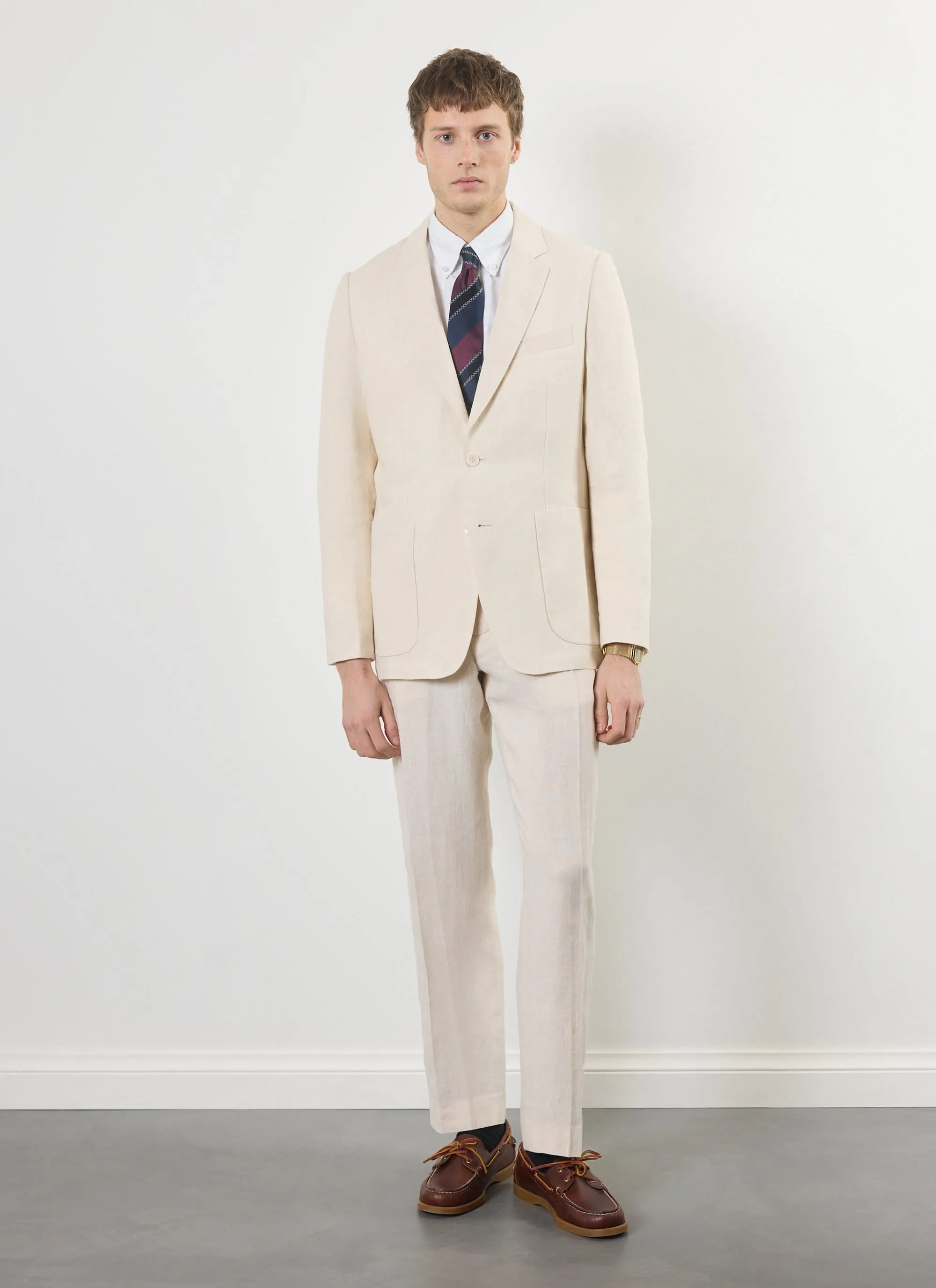 Tailored Linen Blazer | Stone