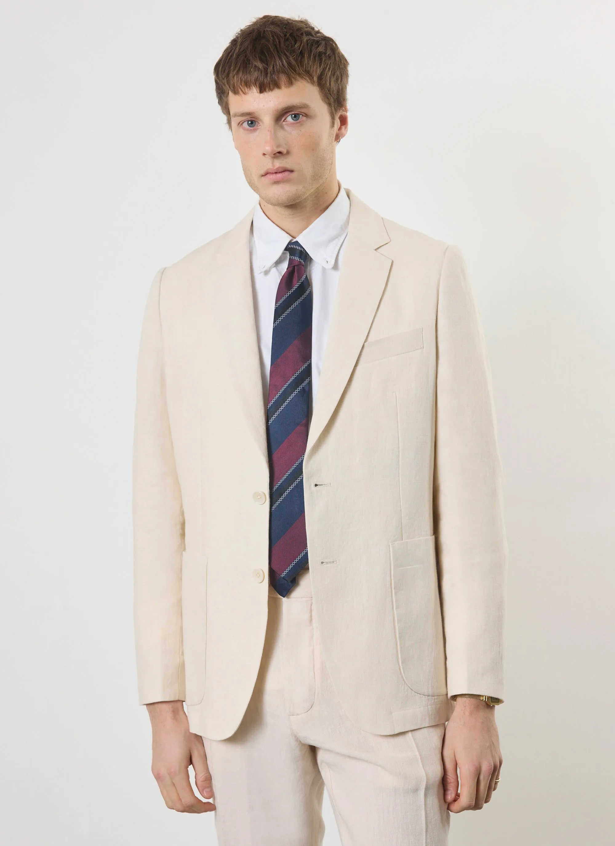 Tailored Linen Blazer | Stone
