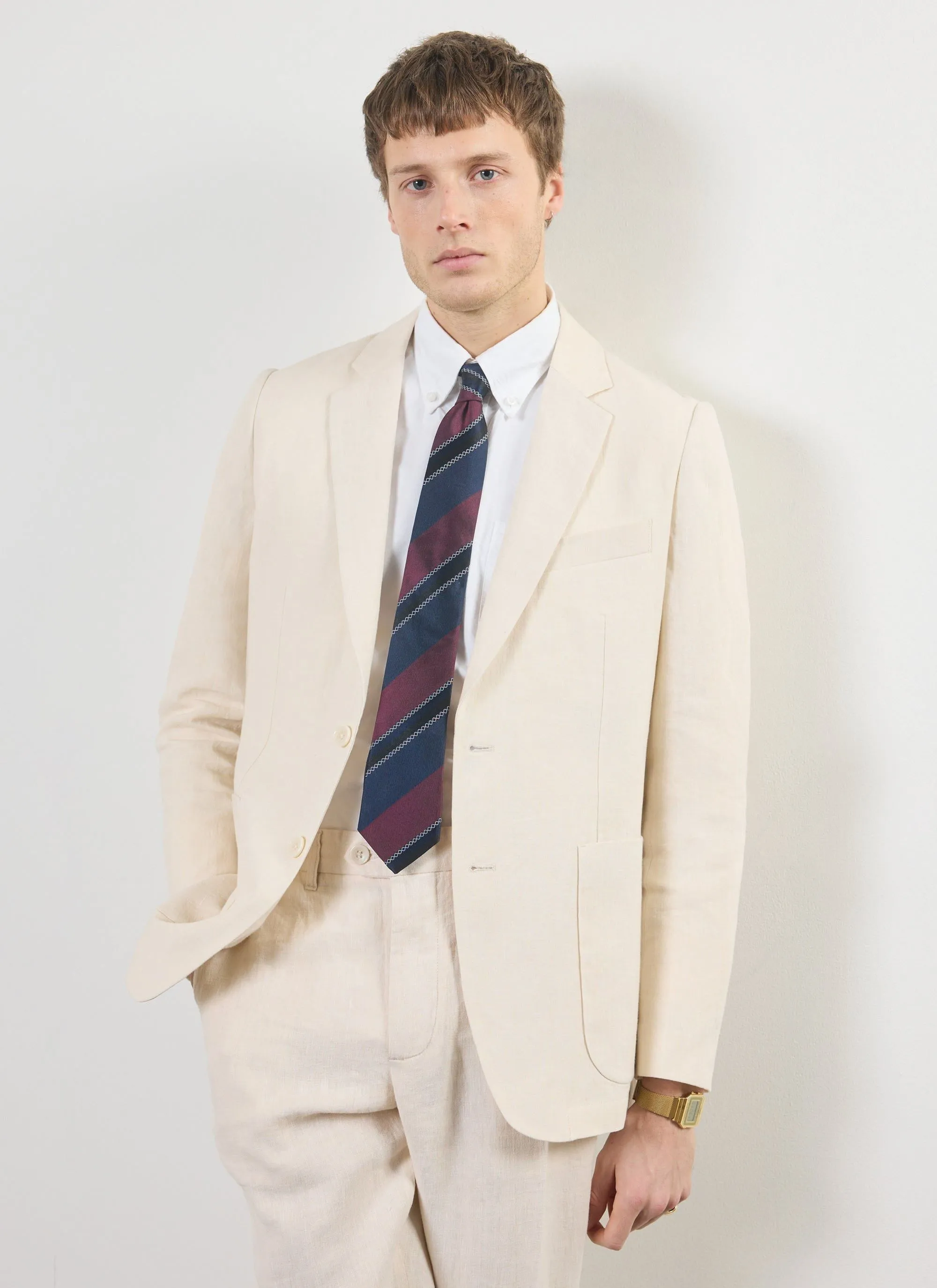 Tailored Linen Blazer | Stone