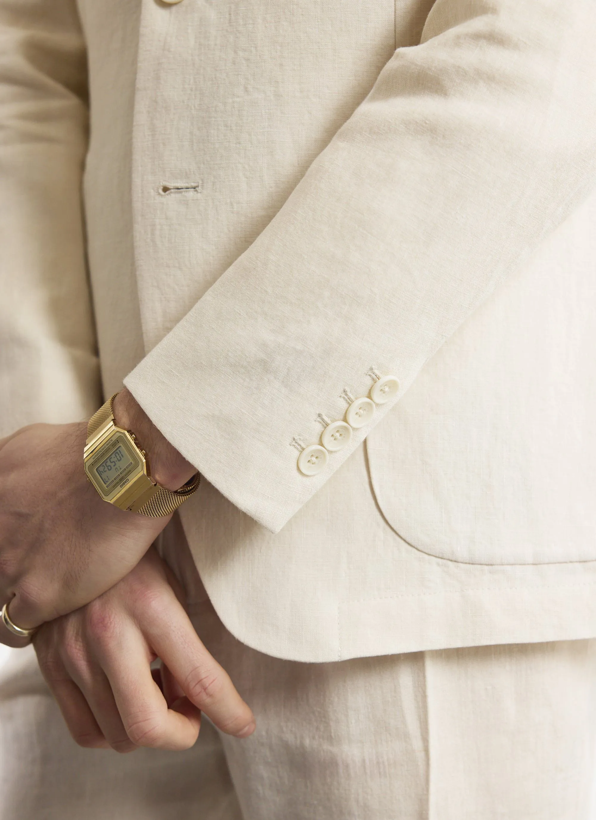 Tailored Linen Blazer | Stone