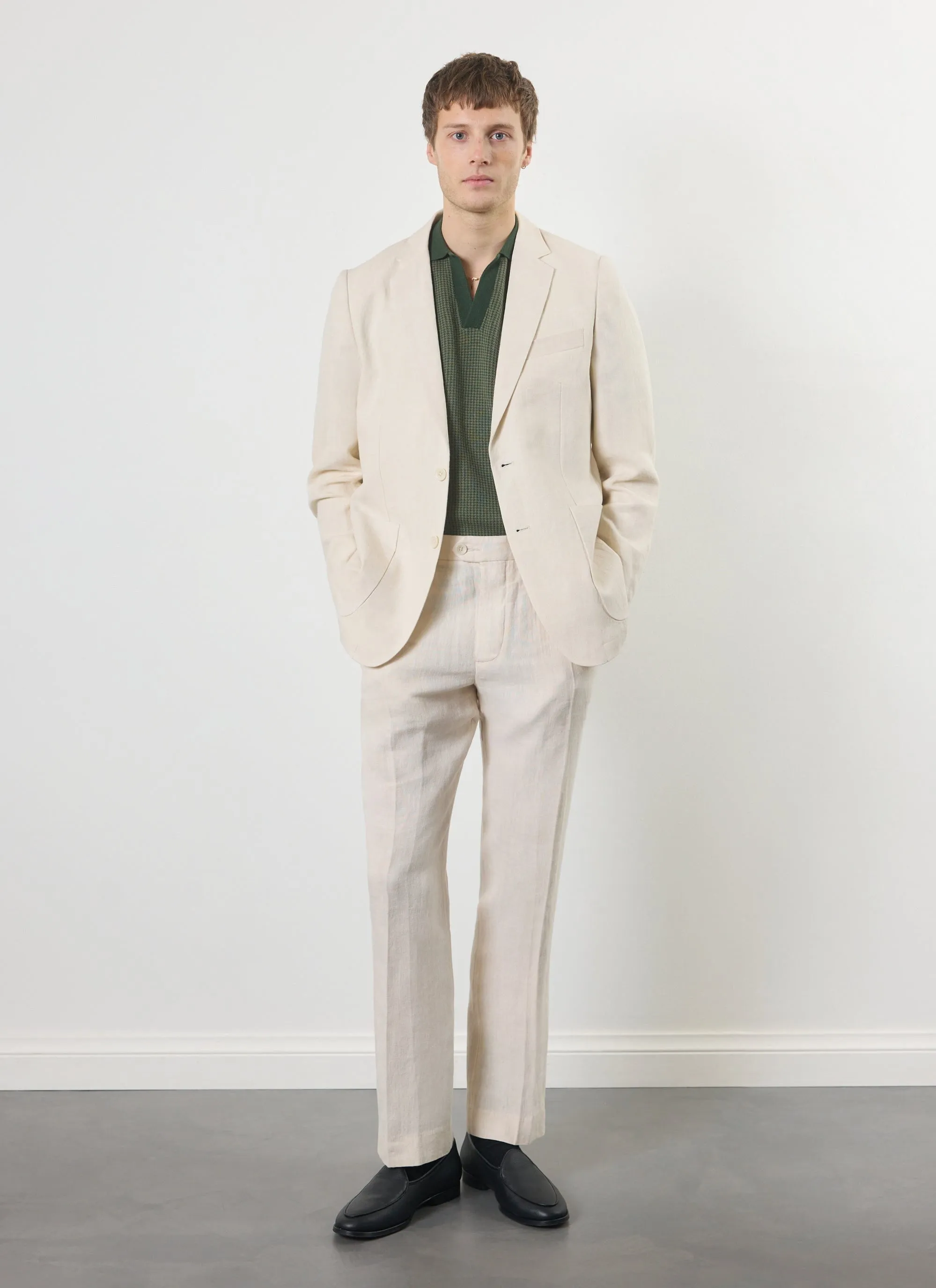 Tailored Linen Blazer | Stone