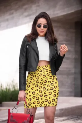 Tiger Pattern Pencil Skirt