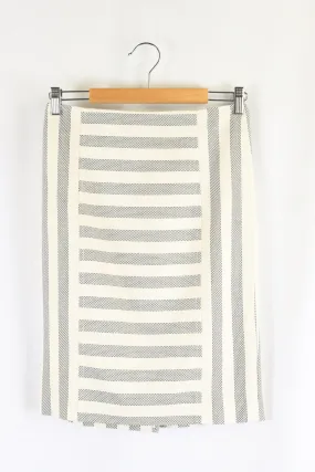 Trenery White Striped Skirt 4